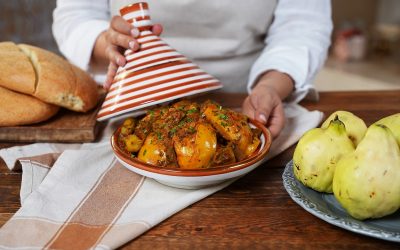 944- Tajine aux coings et aux gombos / Quince and Okra Chicken Tagine