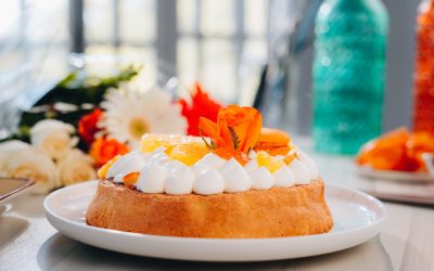 816- Almond and Orange Blossom Cake / كعكة اللوز وزهر البرتقال