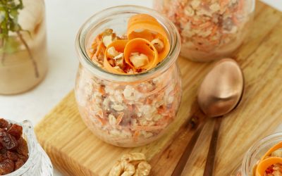 880- Carrot Cake Overnight Oats / بودنغ الشوفان على طريقة كعكة الجزر